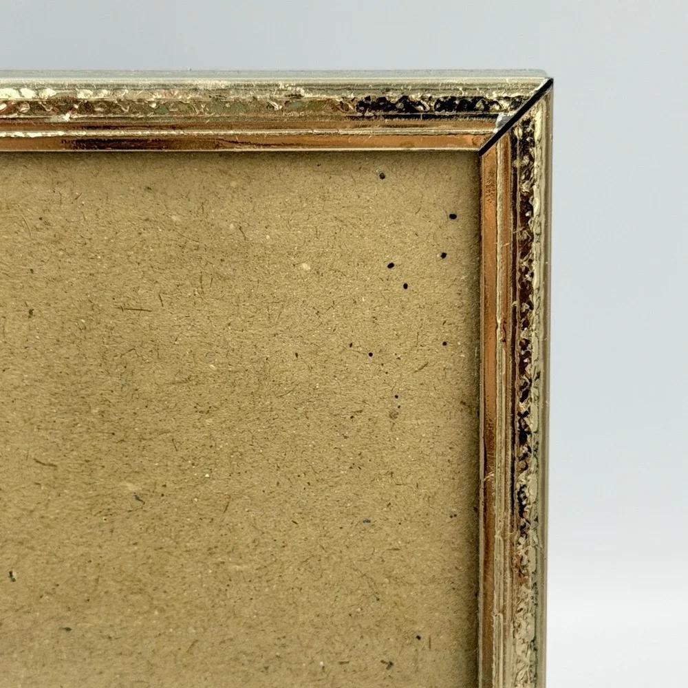 VTG‎ Gold Tone 5x7 Picture Frame Ornate Hollywood Regency Vanity Decor Coquette